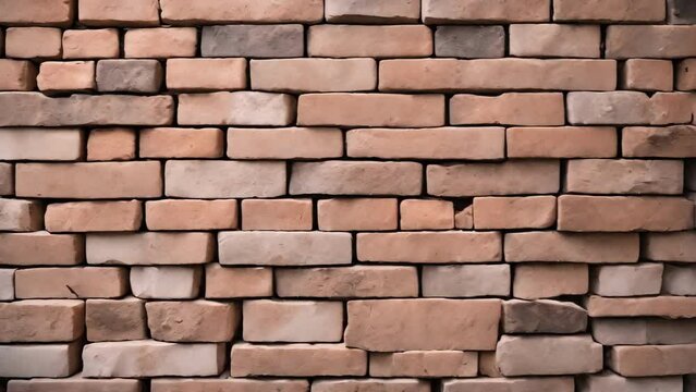 A Solid Brick Wall Constructed With Small Bricks