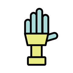 Artificial Hand Amputee Filled Outline Icon