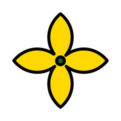 Abstract Stars Idea Filled Outline Icon