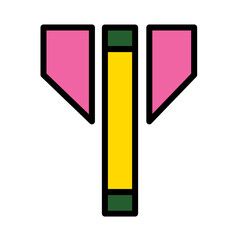 Abstract Line Sign Filled Outline Icon