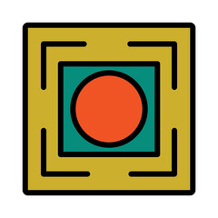 Abstract Barcode Scan Filled Outline Icon