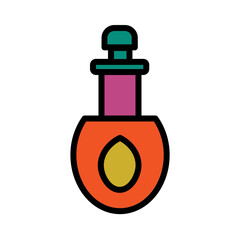Aloe Bottle Glass Filled Outline Icon