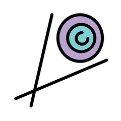 Sushi Nutrition Food Filled Outline Icon