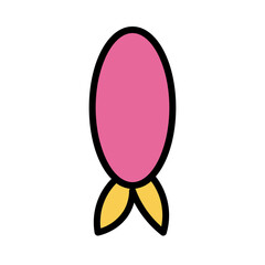 Tempura Shrimp Seafood Filled Outline Icon