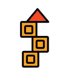 Building Toys Toy Filled Outline Icon