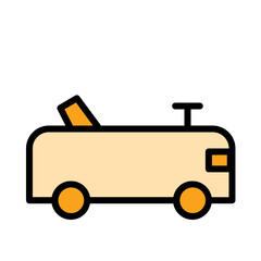 Car Child Kid Filled Outline Icon