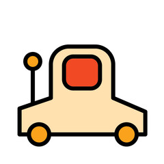 Car Child Kid Filled Outline Icon