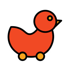 Car Child Kid Filled Outline Icon