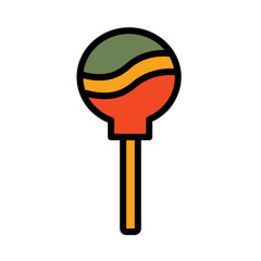 Lollipop Baby Toys Filled Outline Icon