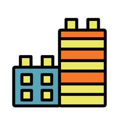 Toys Block Kids Filled Outline Icon