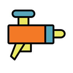 Water Gun Toys Filled Outline Icon