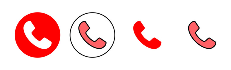 Call icon set illustration. telephone sign and symbol. phone icon. contact us