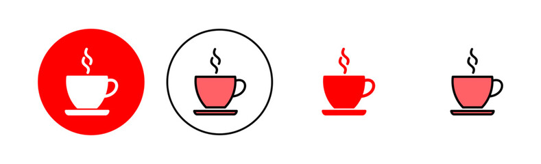 coffee cup icon set illustration. cup a coffee sign and symbol