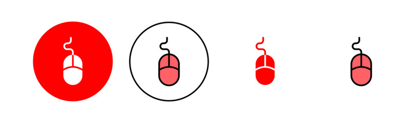 Mouse icon set illustration. click sign and symbol. pointer icon vector.