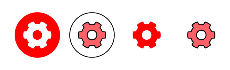 setting Icon set illustration. Cog settings sign and symbol. Gear Sign