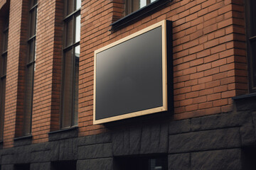 Sign Board Mockup on Commercial Building Fascia With Aluminium Metal Composite