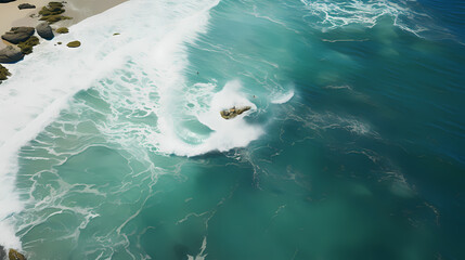 Panoramic natural landscape of beautiful beach