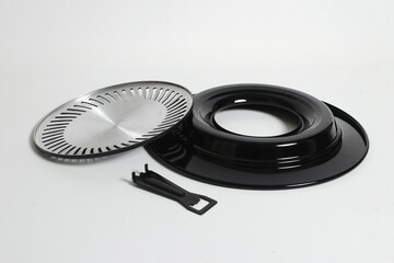 Korean BBQ grill pan isolated on a white background