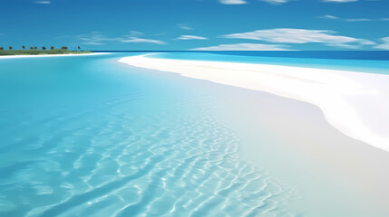 Panoramic natural landscape of beautiful beach