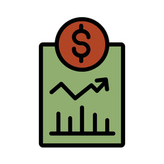 Profit Report Charts Filled Outline Icon