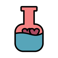 Drink Hearts Love Filled Outline Icon