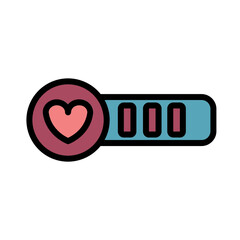 Game Hearts Lives Filled Outline Icon