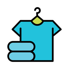 Obraz premium Clothes Dry Laundry Filled Outline Icon
