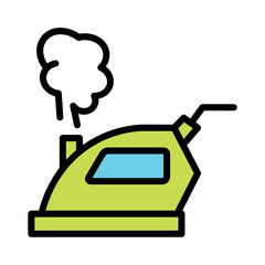 Clothing Dry Iron Filled Outline Icon