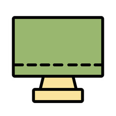 Office Set Stationery Filled Outline Icon