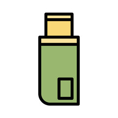 Office Set Stationery Filled Outline Icon