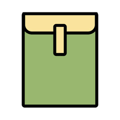 Office Set Stationery Filled Outline Icon