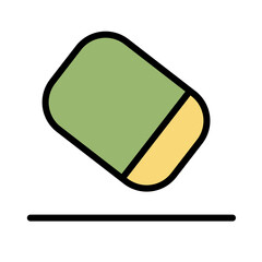 Eraser Rubber Remove Filled Outline Icon