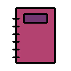 Book Contact Office Filled Outline Icon