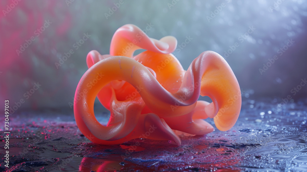 Poster a visual symphony of contortion as a sponge twists and contorts under your grasp adapting to the rhy