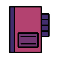 Fototapeta premium Study Work Writing Filled Outline Icon