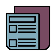 Fototapeta premium Content Headline Press Filled Outline Icon