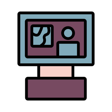 recommend clip art: Monitor Press Reporter Filled Outline Icon