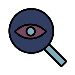 Research Search Eye Filled Outline Icon