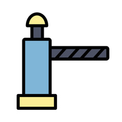 Car Barrier Traffic Filled Outline Icon
