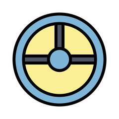 Fototapeta premium Car Drive Driving Filled Outline Icon