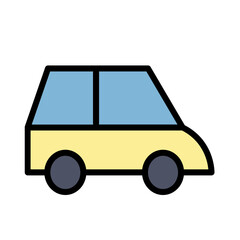 Car Transportation Vehicle Filled Outline Icon