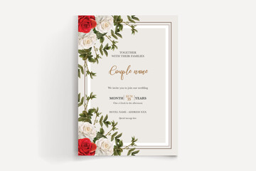 wedding card invitation templates set