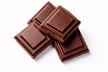 Obraz premium 白い背景にチョコレート 
