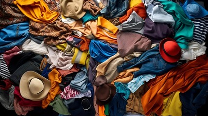 photo top view classify clothes