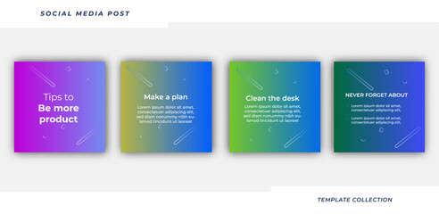 Fototapeta premium Tips for social media business marketing text here, tutorial, tips, post banner layout template background design element,