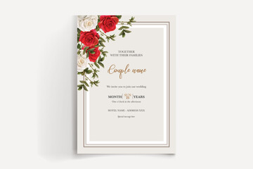 wedding card invitation templates set