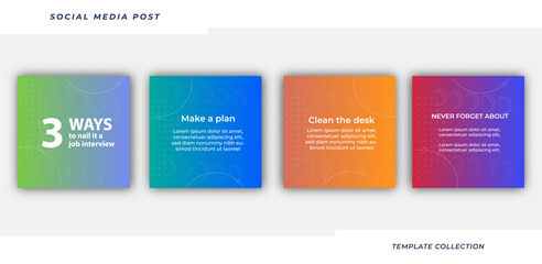 Fototapeta premium Tips for social media business marketing text here, tutorial, tips, post banner layout template background design element,