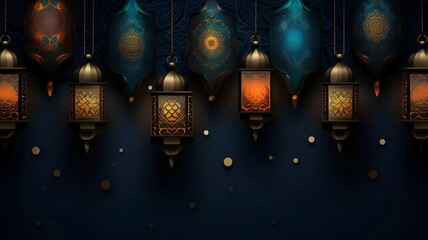 ramadan ornament lamp pattern background design - obrazy, fototapety, plakaty