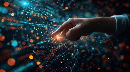 Businessman hand pointing finger to growth success finance business chart of metaverse technology financial graph investment diagram on analysis stock market background with digital economy exchange