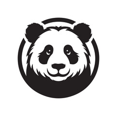 Panda vector illustration design silhouette style